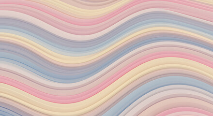 Obraz premium Pastel Colored Abstract Waves Background With a Smooth And Dreamy Aesthetic