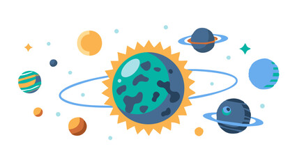 star sun in space, icon