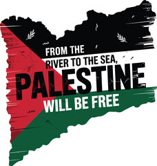 From the river to the sea Palestine Will Be Free for Freedom T-Shirt Design