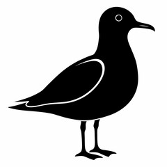 Minimalist Seagull Silhouette Vector