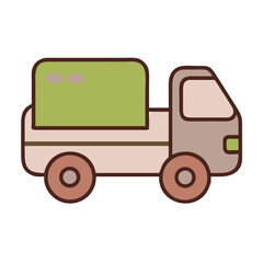 Small truck for transporting small loads Vector Icon