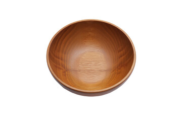 wooden bowl isolated on transparent background