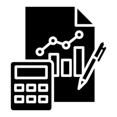 Business Budget Glyph Icon