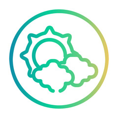 weather app Line Gradient Icon
