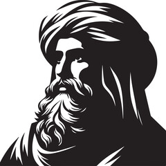 Ancient Arab philosopher vector