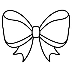 Sketchy Bow Icon Vector &ndash; Hand-Drawn Decorative Bow Clipart for Design Projects