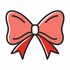 Sketchy Bow Icon Vector &ndash; Hand-Drawn Decorative Bow Clipart for Design Projects