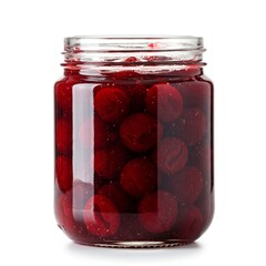 Cherry Jam isolated on white background
