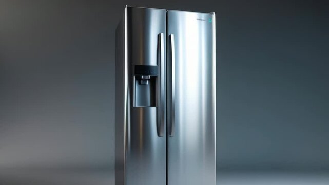 Inox refrigerator fridge for fresh fruits, vegetables, and healthy nutrition