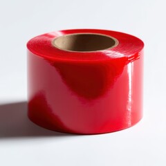 Red ribbon on white background