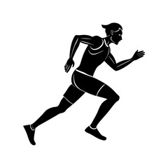 Runner silhouette vector illustration