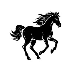 Running Horse Silhouette Vector Illustration