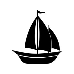 Sailboat silhouette illustration