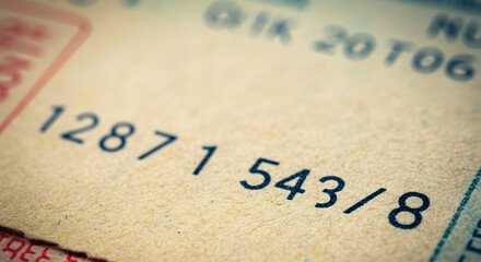 Vintage Label Depicting An Array Of Numbers And Codes For Identification