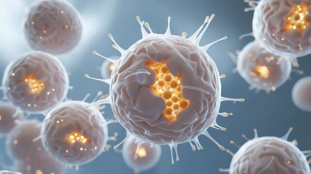Diagram of chylomicron particles related to lipid transport and digestion in cells
