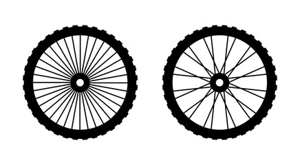Mountain Bike Wheel with Thick Tread. Vector illustration
