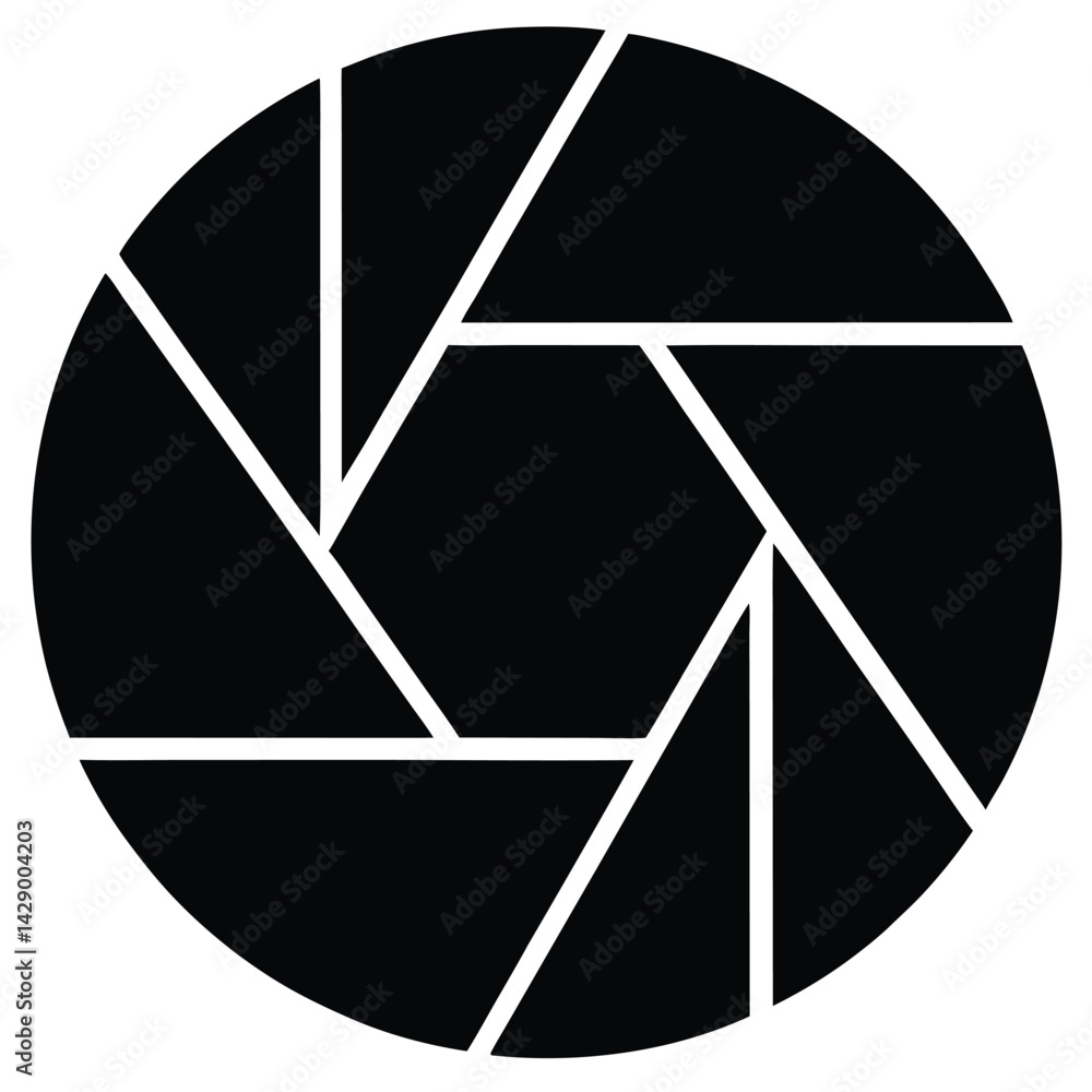 Poster isolated black vector photographer using element aperture icon with white background