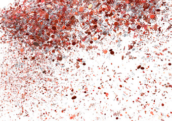 Fototapeta premium Abstract image of red percentage signs exploding, perfect for sale and discount promotions.