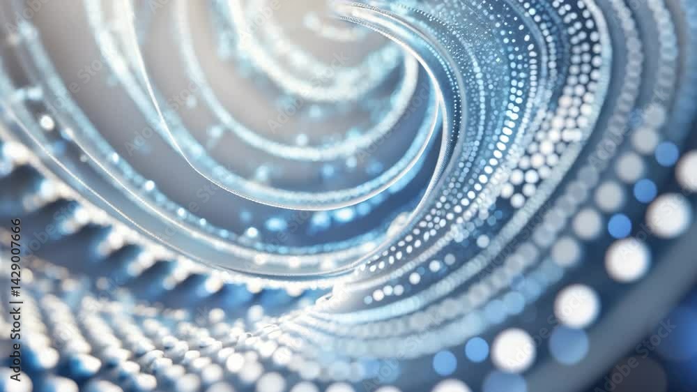 Aufkleber abstract digital animation with blue gradient texture and technology theme
