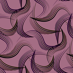 Fototapeta premium Vector - colored waves illustration seamless pattern.