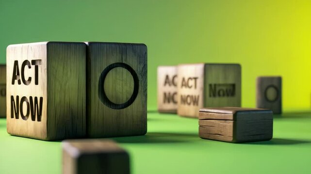 Conceptual wooden blocks displaying words such as business, success, and strategy with designated copy area