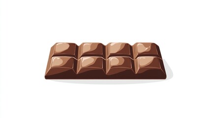 A chocolate bar, smooth and glossy