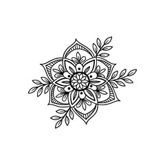 Mandala vector floral background