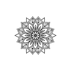 Mandala vector illustration of a flower