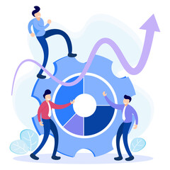 Illustration vector graphic cartoon character of business