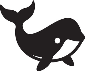 Blue whale silhouette vector image