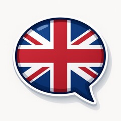 United Kingdom flag Speech Bubble