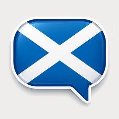 Scottish flag Speech Bubble
