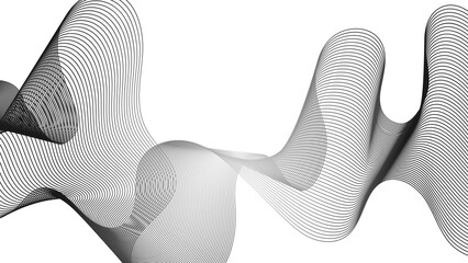 Abstract backdrop with grey wave gradient lines