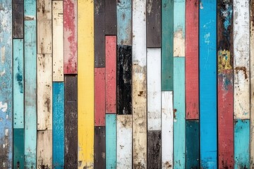 Colorful weathered wooden planks (1)
