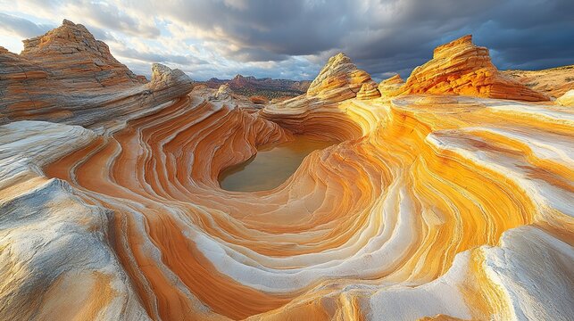 Eroded rock formations sculpted by wind and water over time