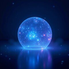 Blue Energy Sphere Art Picture