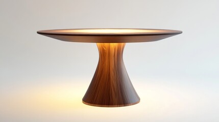 Modern wooden table with illuminated top