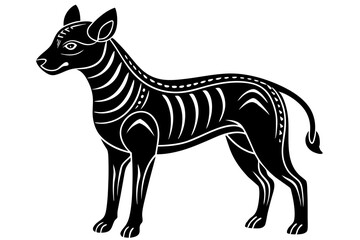 Cute Forest Animal Vector Line Art – Cartoon Clipart, Logo Icon, Funny Animal Illustration on White Background