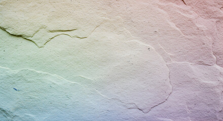 Naklejka premium Subtle Pastel Gradient Over Textured Stone Wall Close Up Background