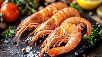 Fresh shrimp ready to be cooked