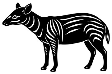 Cute Forest Animal Vector Line Art – Cartoon Clipart, Logo Icon, Funny Animal Illustration on White Background