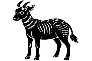 Cute Forest Animal Vector Line Art – Cartoon Clipart, Logo Icon, Funny Animal Illustration on White Background