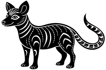 Cute Forest Animal Vector Line Art – Cartoon Clipart, Logo Icon, Funny Animal Illustration on White Background