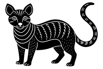 Cute Forest Animal Vector Line Art – Cartoon Clipart, Logo Icon, Funny Animal Illustration on White Background