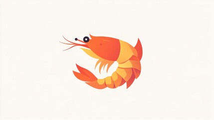 Cute shrimp illustration