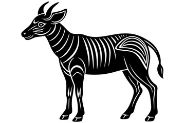 Cute Forest Animal Vector Line Art – Cartoon Clipart, Logo Icon, Funny Animal Illustration on White Background