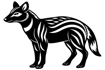 Cute Forest Animal Vector Line Art – Cartoon Clipart, Logo Icon, Funny Animal Illustration on White Background