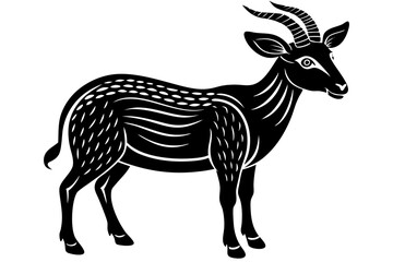 Cute Forest Animal Vector Line Art – Cartoon Clipart, Logo Icon, Funny Animal Illustration on White Background