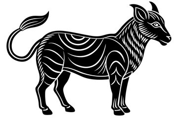 Cute Forest Animal Vector Line Art – Cartoon Clipart, Logo Icon, Funny Animal Illustration on White Background