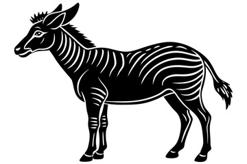 Cute Forest Animal Vector Line Art – Cartoon Clipart, Logo Icon, Funny Animal Illustration on White Background